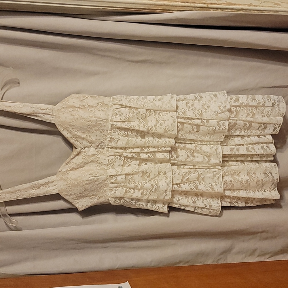 Olsenboye Lace Ruffle Dress